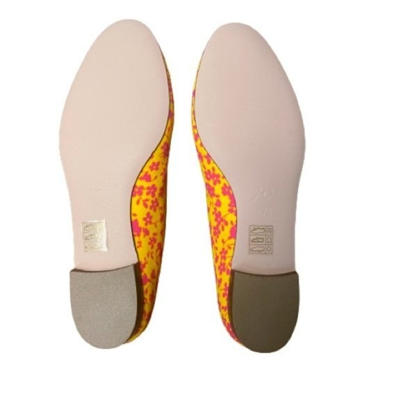 J. Crew Yellow & Pink Kiki Bow Ballet Flats 7.5 - Picture 7 of 9